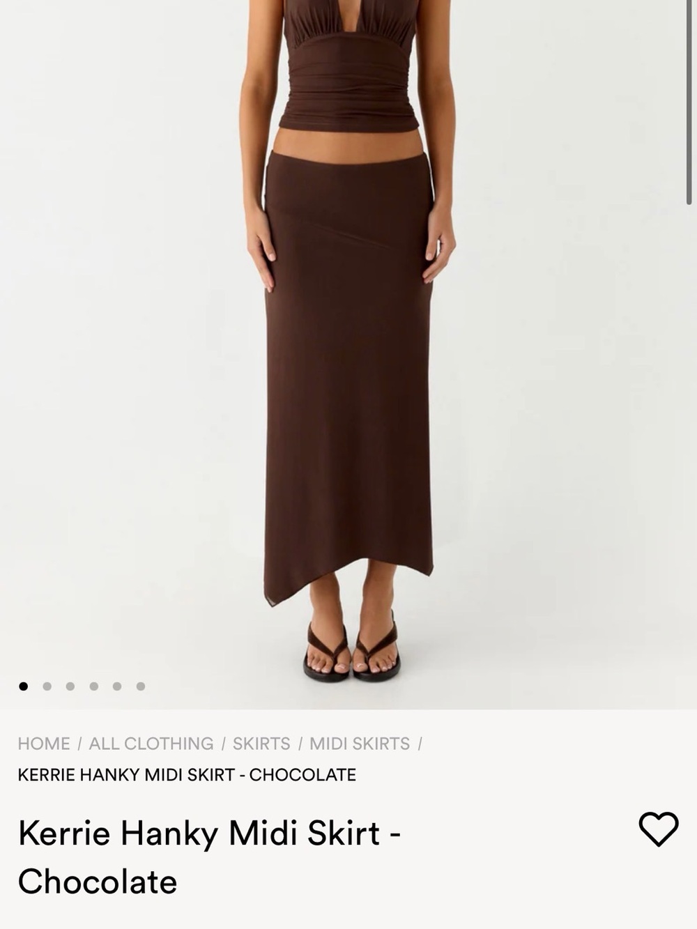 Peppermayo Brown Midi Skirt - Picture 3 of 3